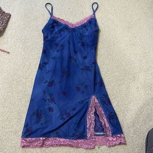 Motel Rocks Blue and Pink Floral Dress